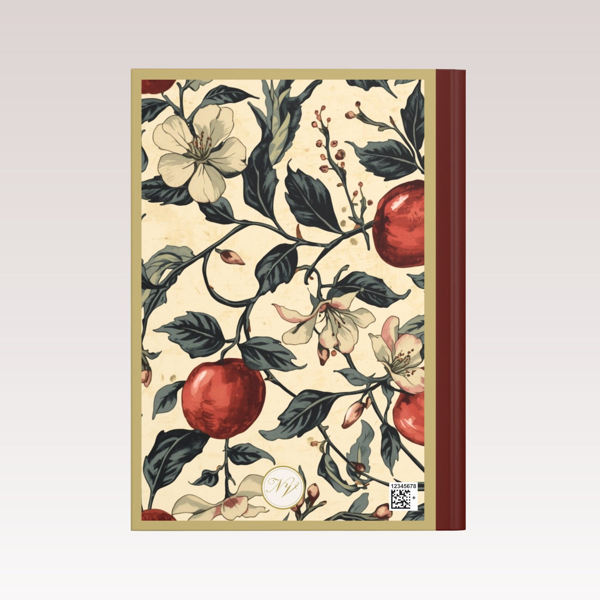 Back cover of decorative journal.